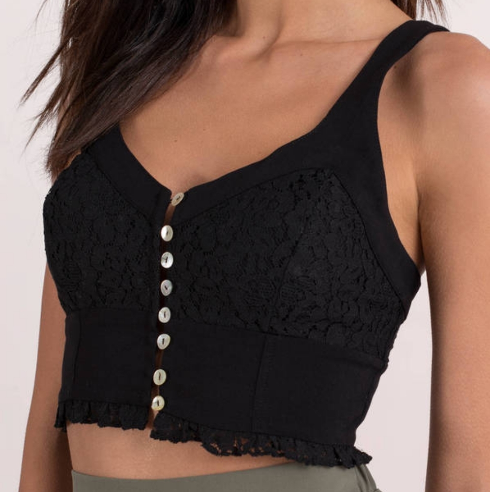 Free People Go Brami Lace Crop Top